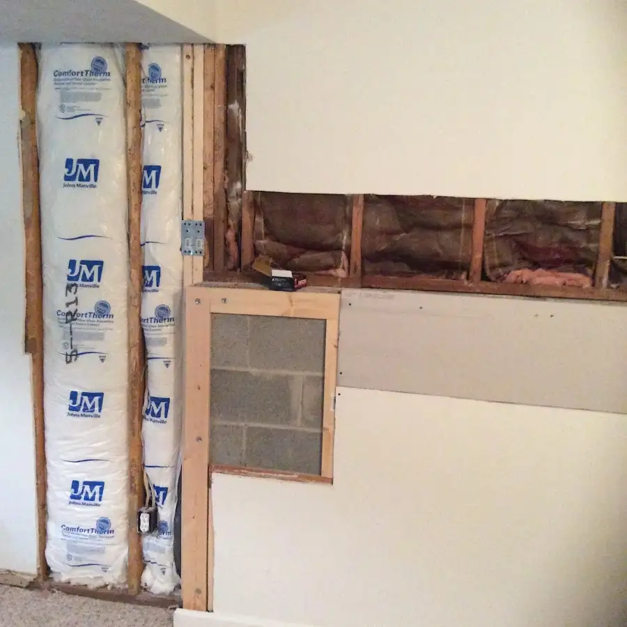 Wall insulation replacement during Contents Cleaning & Restoration in Greenburgh